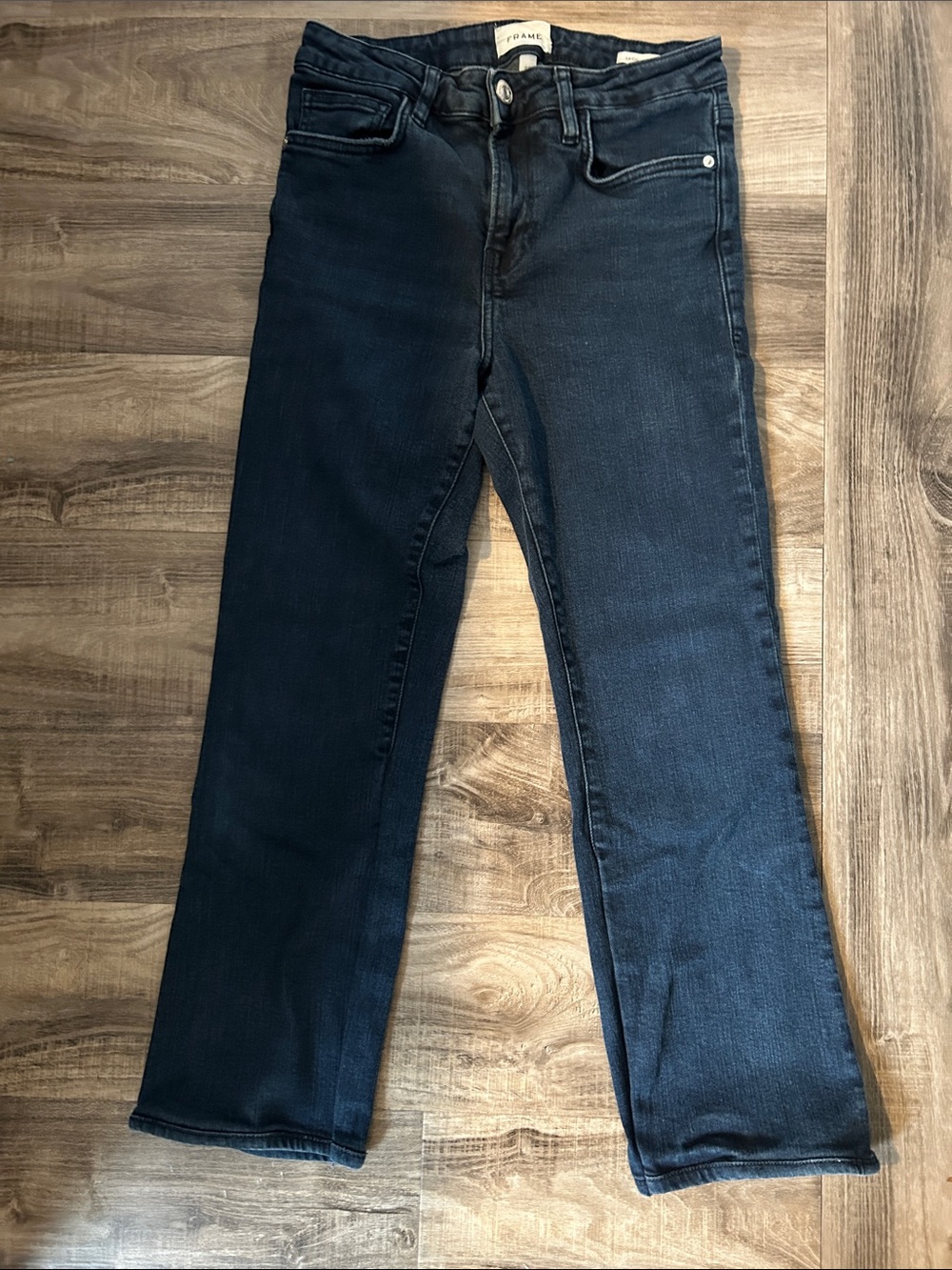 Frame Denim Dark Blue Wide-Leg Jeans